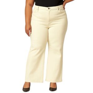 NWT Future Collective High Rise Flare Jeans 24 Cream Gabriella Karefa-Johnson